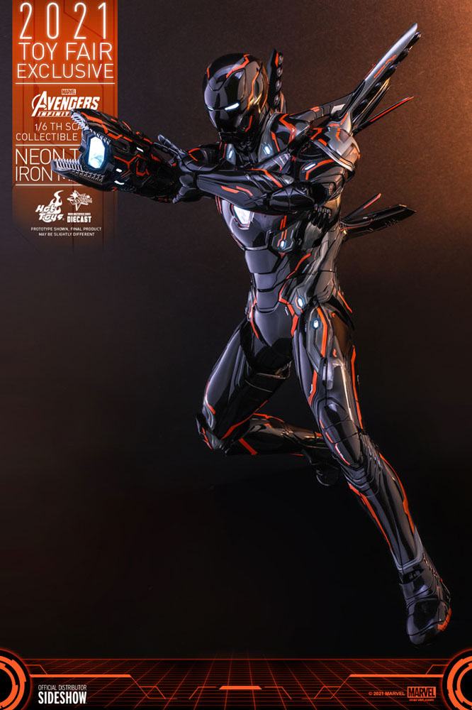 HOT TOYS - Marvel - Avengers Infinity War 1:6 Action Doll Iron Man Neon Tech 4.0 2021 Toy Fair EXCLUSIVE MMS597 - D39