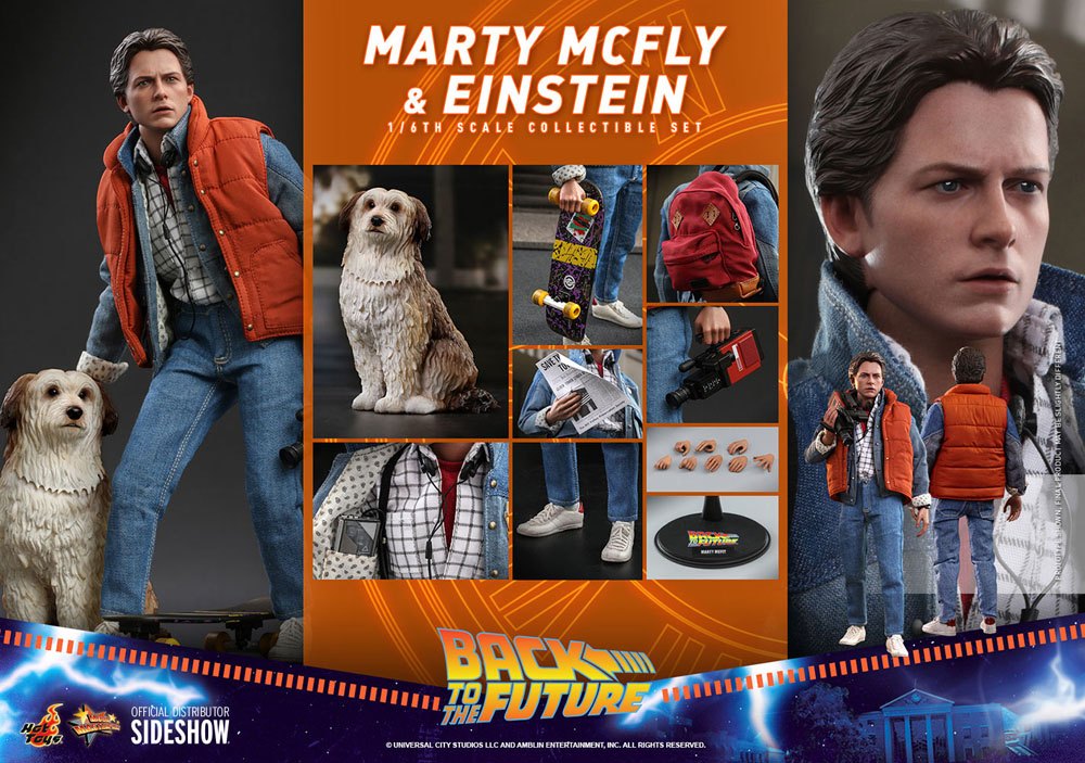 HOT TOYS - Back to the Future Ritorno al Futuro - Marty McFly & Einstein 1:6 Action Doll EXCLUSIVE - MMS 573