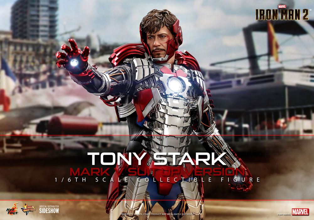 HOT TOYS - Marvel - Iron Man 2 - Tony Stark Mark V Suit Up Ver  1:6 Action Doll MMS599
