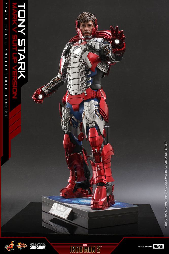 HOT TOYS - Marvel - Iron Man 2 - Tony Stark Mark V Suit Up Ver  1:6 Action Doll MMS599