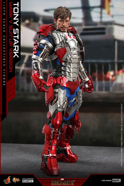 HOT TOYS - Marvel - Iron Man 2 - Tony Stark Mark V Suit Up Ver  1:6 Action Doll MMS599