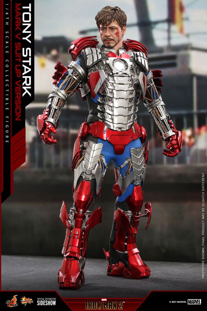 HOT TOYS - Marvel - Iron Man 2 - Tony Stark Mark V Suit Up Ver  1:6 Action Doll MMS599
