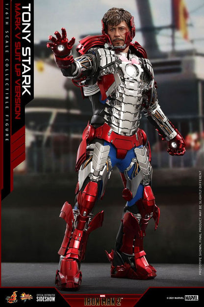 HOT TOYS - Marvel - Iron Man 2 - Tony Stark Mark V Suit Up Ver  1:6 Action Doll MMS599