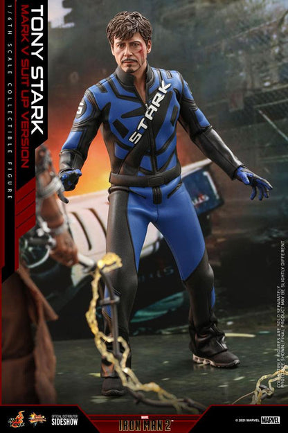 HOT TOYS - Marvel - Iron Man 2 - Tony Stark Mark V Suit Up Ver  1:6 Action Doll MMS599