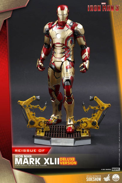 HOT TOYS - Marvel - Iron Man 3 1:4 Action Doll Iron Man Mark XLII DeLuxe Ver QS008