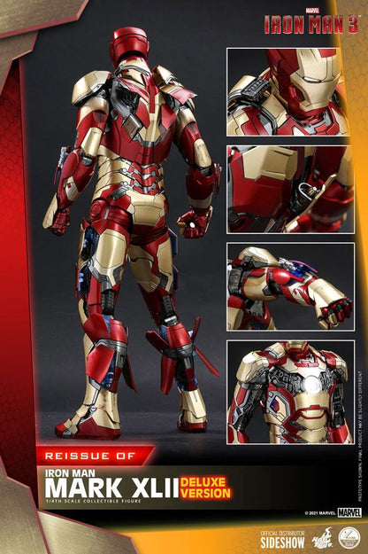 HOT TOYS - Marvel - Iron Man 3 1:4 Action Doll Iron Man Mark XLII DeLuxe Ver QS008