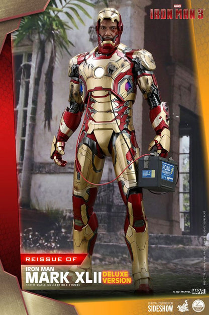 HOT TOYS - Marvel - Iron Man 3 1:4 Action Doll Iron Man Mark XLII DeLuxe Ver QS008