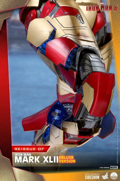 HOT TOYS - Marvel - Iron Man 3 1:4 Action Doll Iron Man Mark XLII DeLuxe Ver QS008