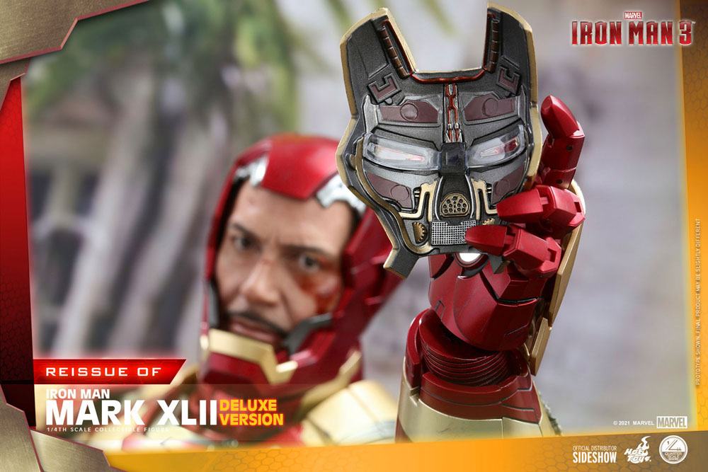 HOT TOYS - Marvel - Iron Man 3 1:4 Action Doll Iron Man Mark XLII DeLuxe Ver QS008