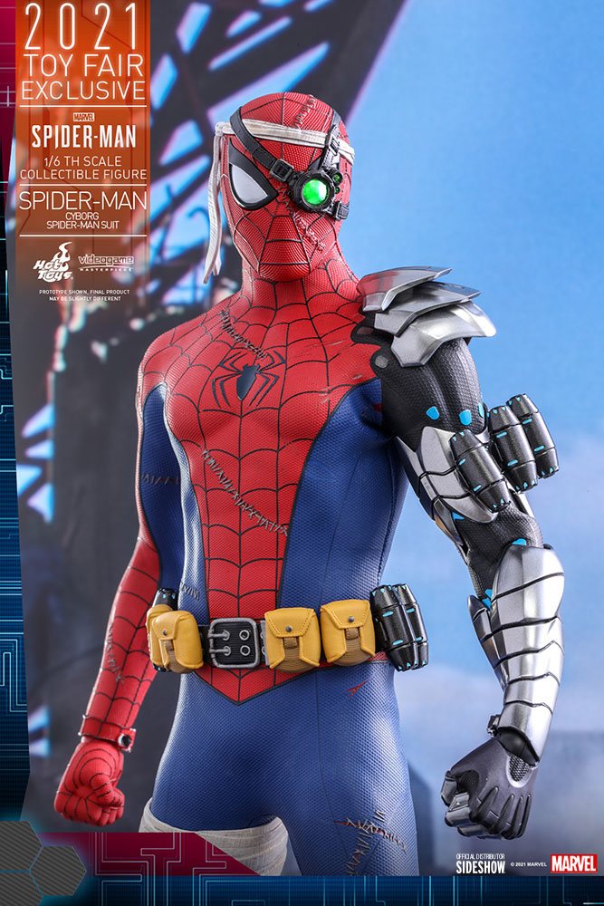 HOT TOYS - Marvel - Spider-Man Cyborg Videogame Masterpiece Suit 1:6 Action Doll 2021 Toy Fair EXCLUSIVE VGM51