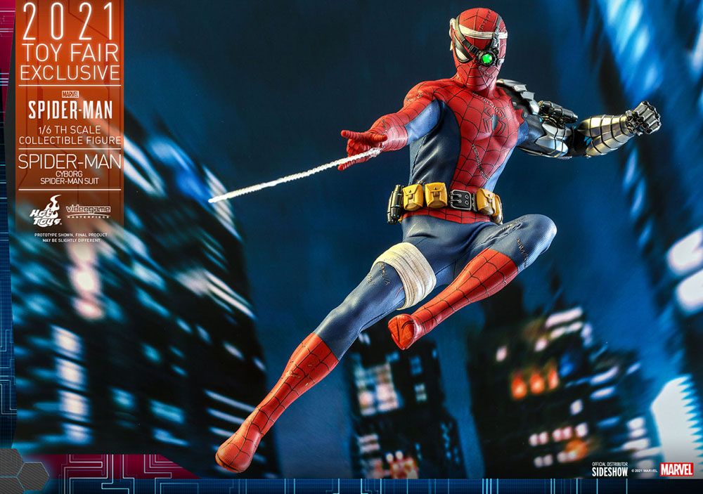 HOT TOYS - Marvel - Spider-Man Cyborg Videogame Masterpiece Suit 1:6 Action Doll 2021 Toy Fair EXCLUSIVE VGM51