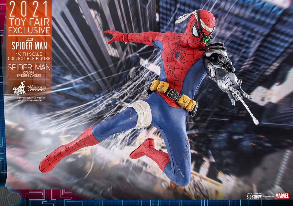 HOT TOYS - Marvel - Spider-Man Cyborg Videogame Masterpiece Suit 1:6 Action Doll 2021 Toy Fair EXCLUSIVE VGM51