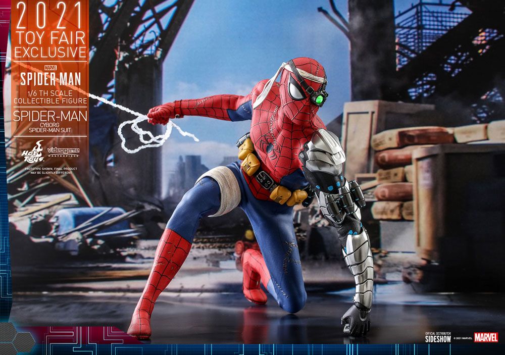 HOT TOYS - Marvel - Spider-Man Cyborg Videogame Masterpiece Suit 1:6 Action Doll 2021 Toy Fair EXCLUSIVE VGM51