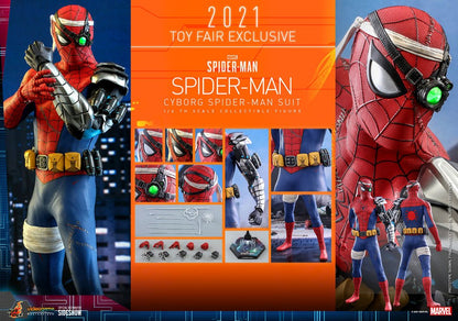 HOT TOYS - Marvel - Spider-Man Cyborg Videogame Masterpiece Suit 1:6 Action Doll 2021 Toy Fair EXCLUSIVE VGM51