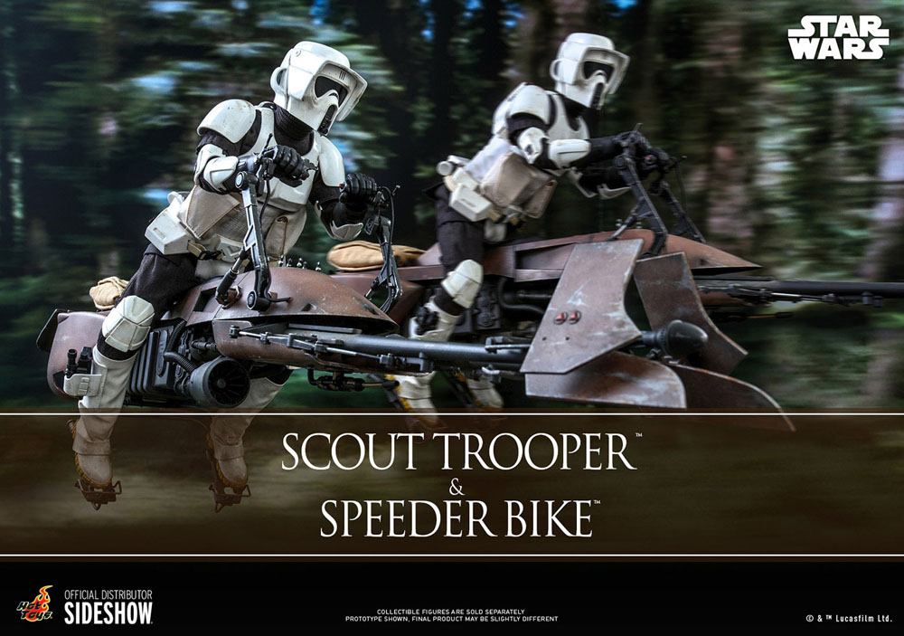 HOT TOYS - Star Wars Episode VI 1:6 Action Doll Scout Trooper & Speeder Bike MMS612