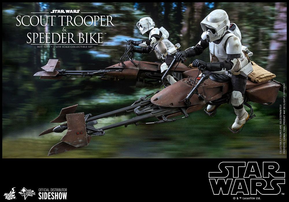 HOT TOYS - Star Wars Episode VI 1:6 Action Doll Scout Trooper & Speeder Bike MMS612