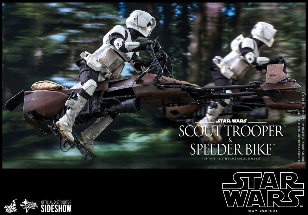 HOT TOYS - Star Wars Episode VI 1:6 Action Doll Scout Trooper & Speeder Bike MMS612