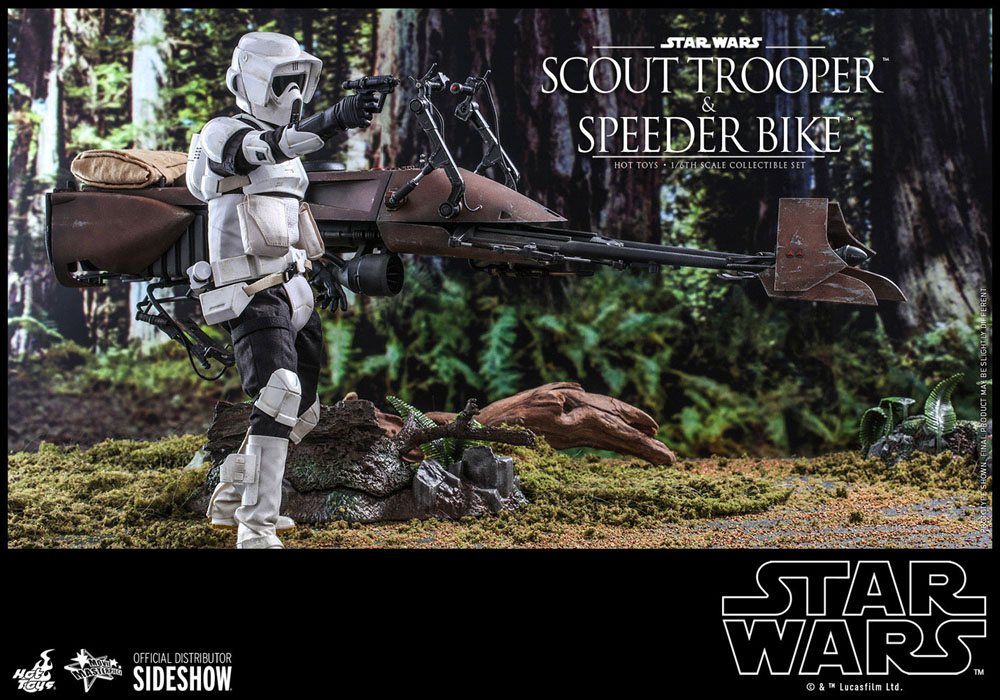 HOT TOYS - Star Wars Episode VI 1:6 Action Doll Scout Trooper & Speeder Bike MMS612