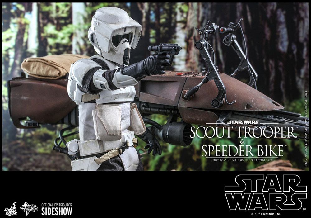 HOT TOYS - Star Wars Episode VI 1:6 Action Doll Scout Trooper & Speeder Bike MMS612