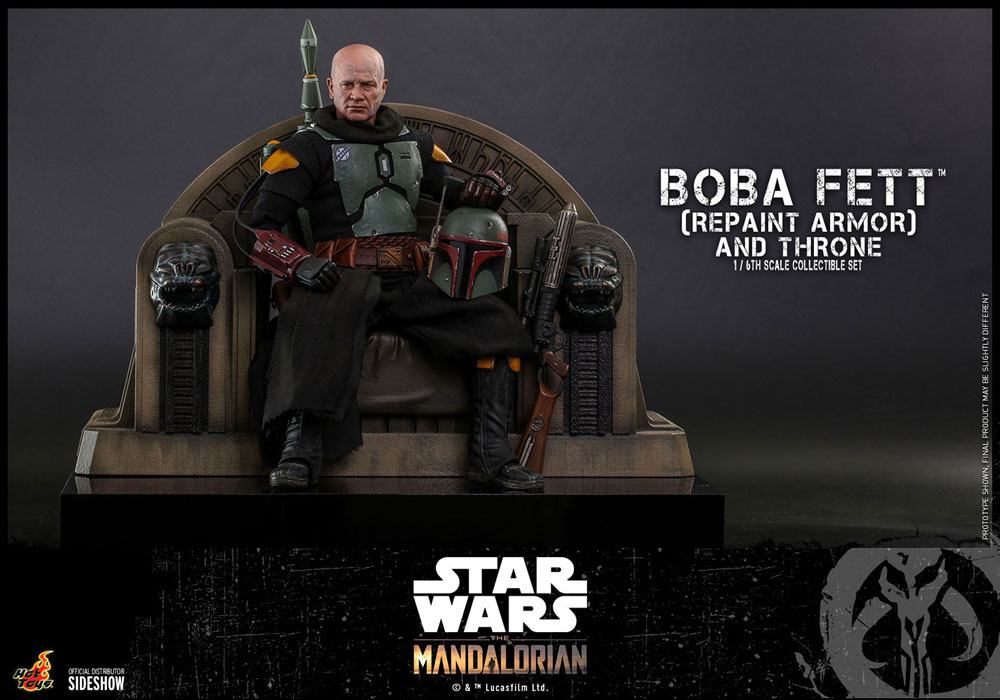 HOT TOYS - Star Wars The Mandalorian 1:6 Action Doll Boba Fett (Repaint Armor) and Thrones TMS056