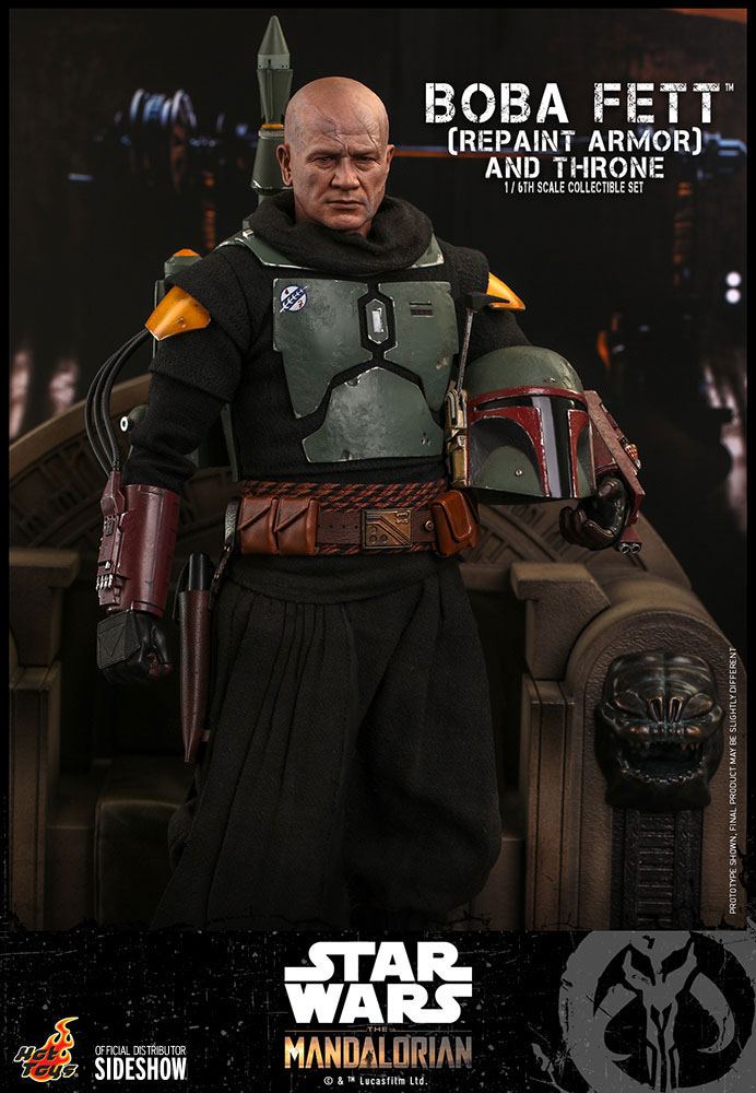 HOT TOYS - Star Wars The Mandalorian 1:6 Action Doll Boba Fett (Repaint Armor) and Thrones TMS056