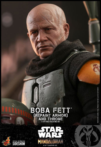 HOT TOYS - Star Wars The Mandalorian 1:6 Action Doll Boba Fett (Repaint Armor) and Thrones TMS056