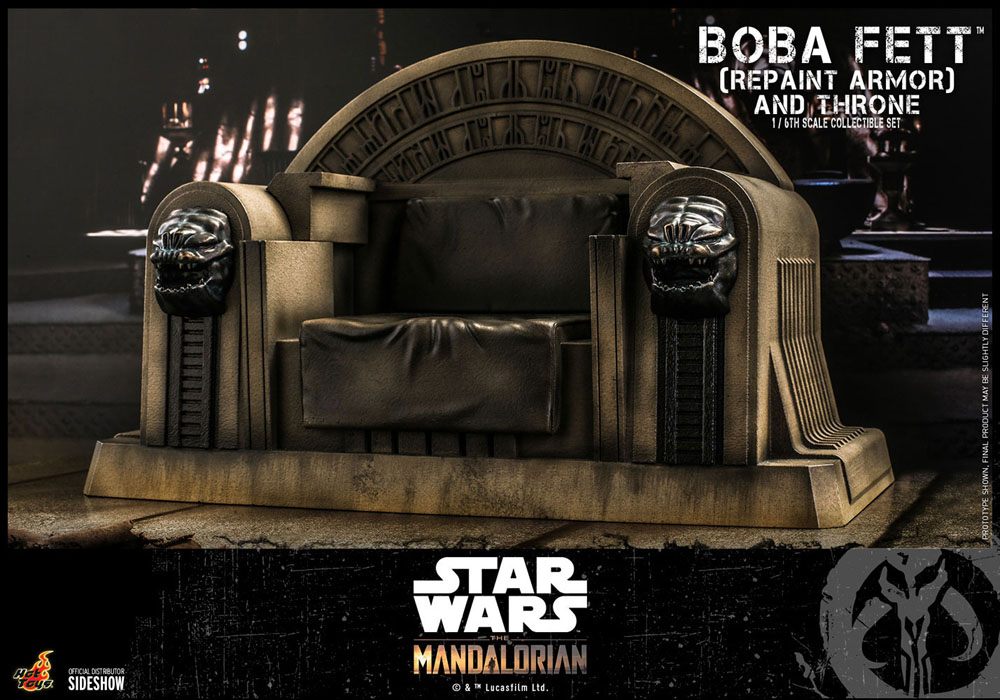 HOT TOYS - Star Wars The Mandalorian 1:6 Action Doll Boba Fett (Repaint Armor) and Thrones TMS056