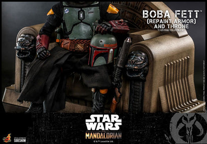 HOT TOYS - Star Wars The Mandalorian 1:6 Action Doll Boba Fett (Repaint Armor) and Thrones TMS056