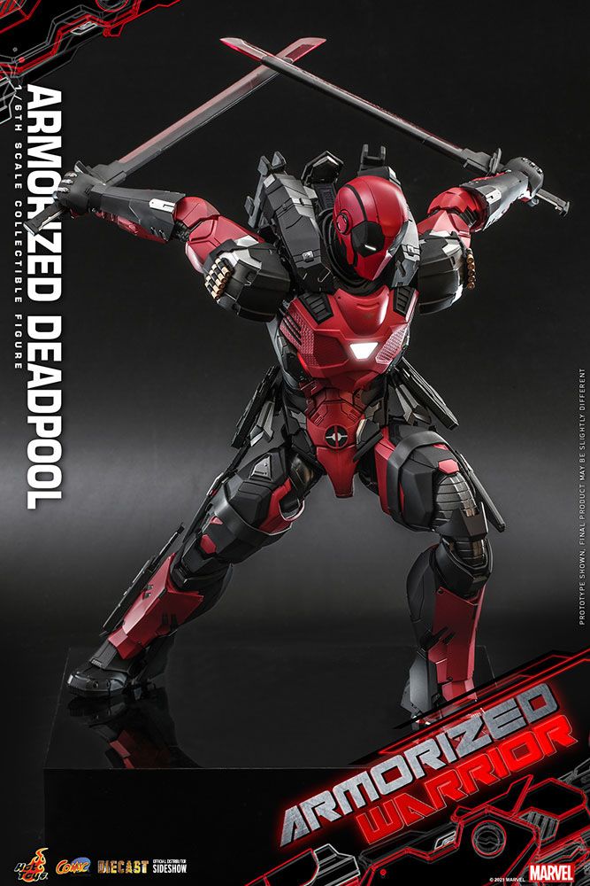 HOT TOYS - Marvel - Comic Masterpiece 1:6 Action Doll Armorized Deadpool CMS09 - D42