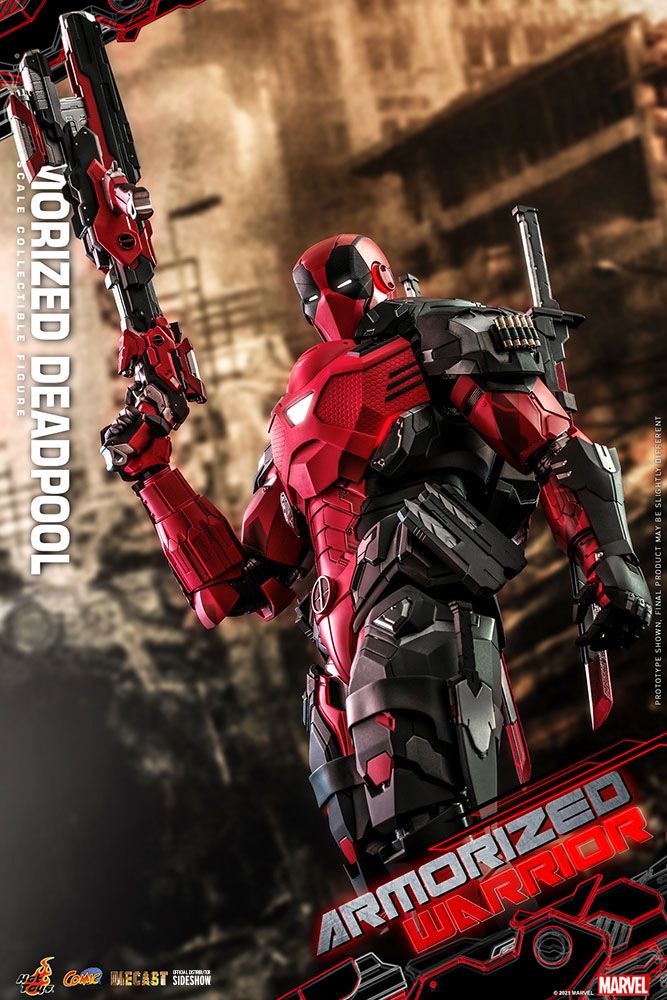 HOT TOYS - Marvel - Comic Masterpiece 1:6 Action Doll Armorized Deadpool CMS09 - D42