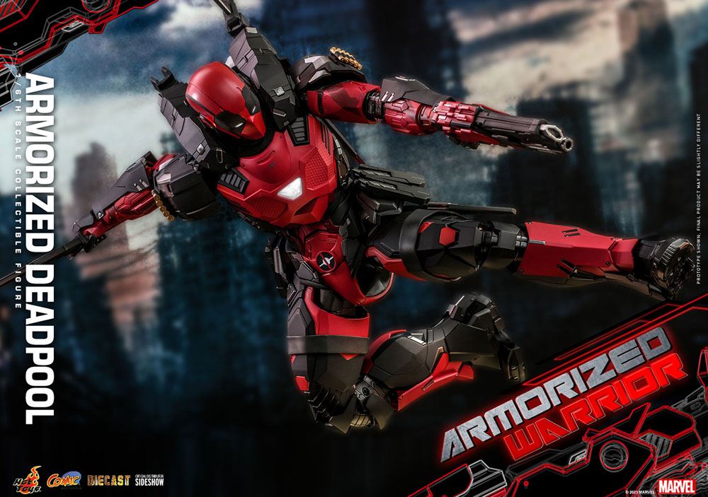 HOT TOYS - Marvel - Comic Masterpiece 1:6 Action Doll Armorized Deadpool CMS09 - D42