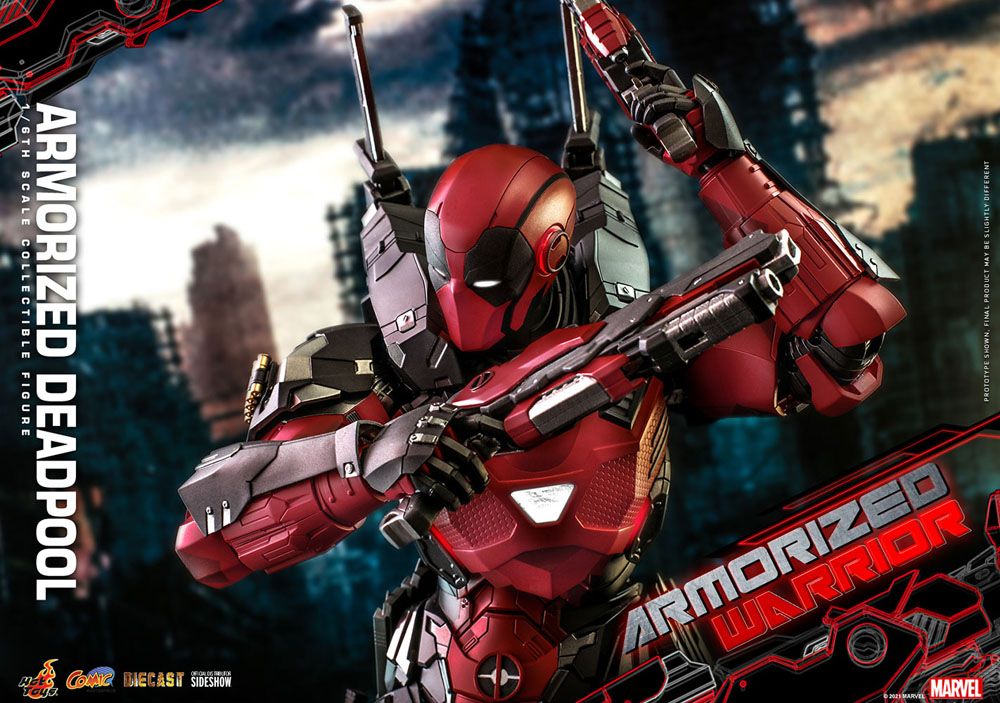 HOT TOYS - Marvel - Comic Masterpiece 1:6 Action Doll Armorized Deadpool CMS09 - D42