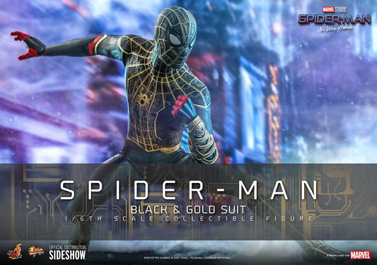 HOT TOYS - Marvel - Spider-Man No Way Home  Spider-Man (Black & Gold Suit) MMS604