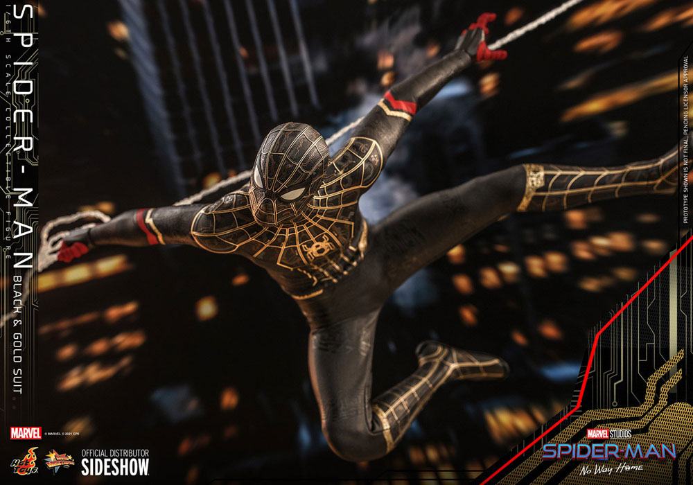 HOT TOYS - Marvel - Spider-Man No Way Home  Spider-Man (Black & Gold Suit) MMS604