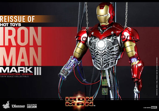HOT TOYS - Marvel - Iron Man Movie Masterpiece 1:6 Action Doll Iron Man Mark III (Construction Ver)