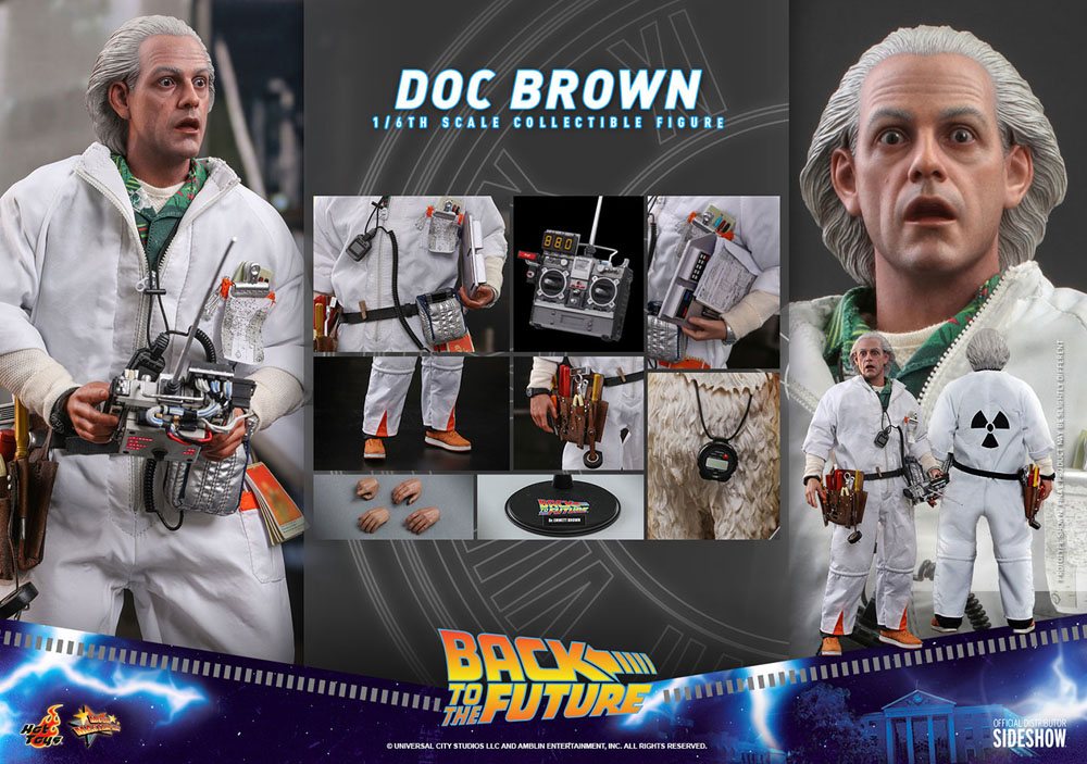 HOT TOYS - Back to the Future - Doc Brown (DeLuxe Ver) - Movie Masterpiece 1:6 Action Doll MMS610