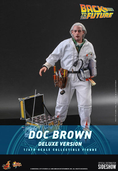 HOT TOYS - Back to the Future - Doc Brown (DeLuxe Ver) - Movie Masterpiece 1:6 Action Doll MMS610