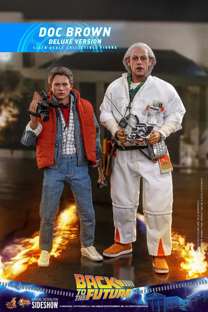 HOT TOYS - Back to the Future - Doc Brown (DeLuxe Ver) - Movie Masterpiece 1:6 Action Doll MMS610