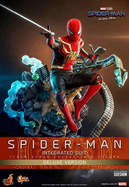 HOT TOYS - Marvel - Spider-Man Far from Home Movie Masterpiece 1:6 Action Doll Spider-Man (Integrated Suit) DeLuxe Ver MMS624