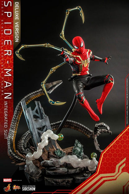 HOT TOYS - Marvel - Spider-Man Far from Home Movie Masterpiece 1:6 Action Doll Spider-Man (Integrated Suit) DeLuxe Ver MMS624