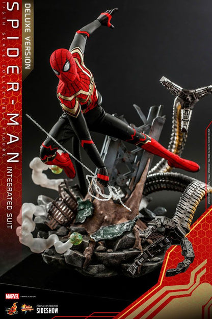 HOT TOYS - Marvel - Spider-Man Far from Home Movie Masterpiece 1:6 Action Doll Spider-Man (Integrated Suit) DeLuxe Ver MMS624