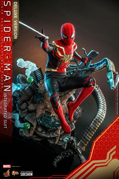 HOT TOYS - Marvel - Spider-Man Far from Home Movie Masterpiece 1:6 Action Doll Spider-Man (Integrated Suit) DeLuxe Ver MMS624