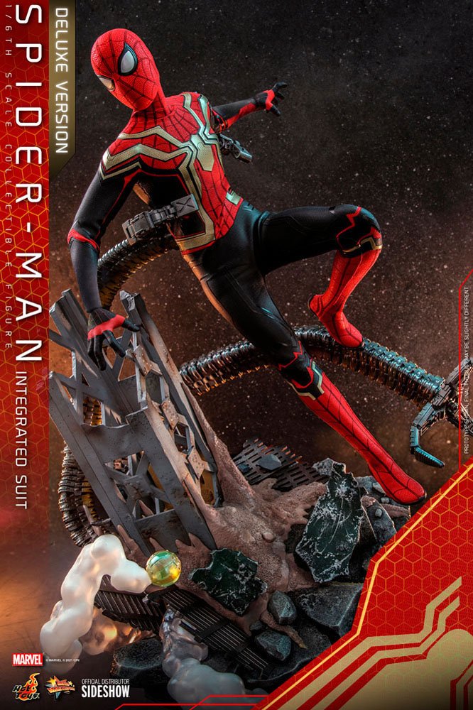 HOT TOYS - Marvel - Spider-Man Far from Home Movie Masterpiece 1:6 Action Doll Spider-Man (Integrated Suit) DeLuxe Ver MMS624