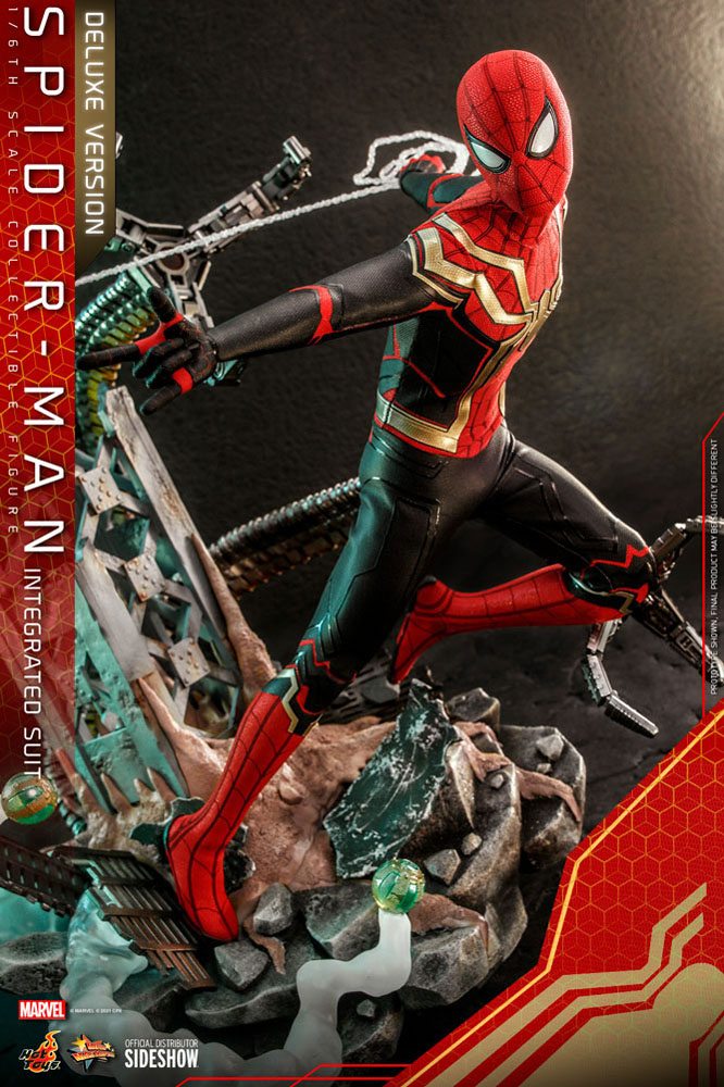 HOT TOYS - Marvel - Spider-Man Far from Home Movie Masterpiece 1:6 Action Doll Spider-Man (Integrated Suit) DeLuxe Ver MMS624