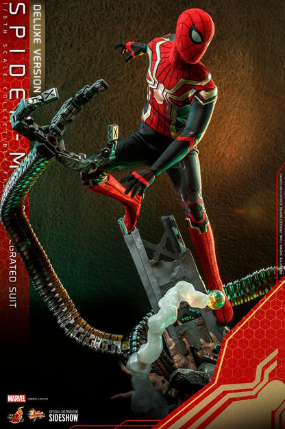 HOT TOYS - Marvel - Spider-Man Far from Home Movie Masterpiece 1:6 Action Doll Spider-Man (Integrated Suit) DeLuxe Ver MMS624