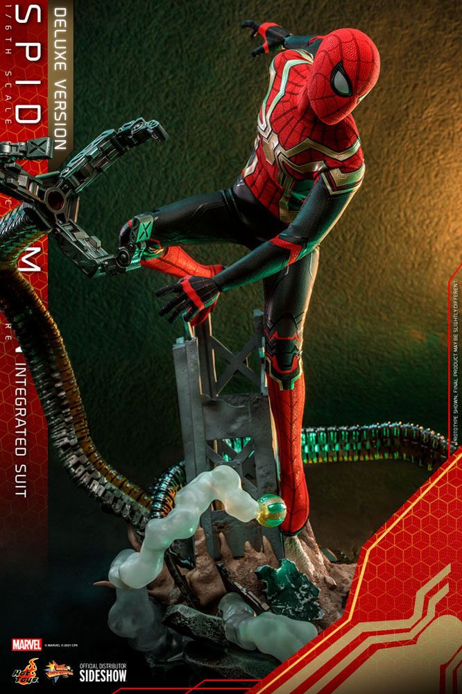 HOT TOYS - Marvel - Spider-Man Far from Home Movie Masterpiece 1:6 Action Doll Spider-Man (Integrated Suit) DeLuxe Ver MMS624