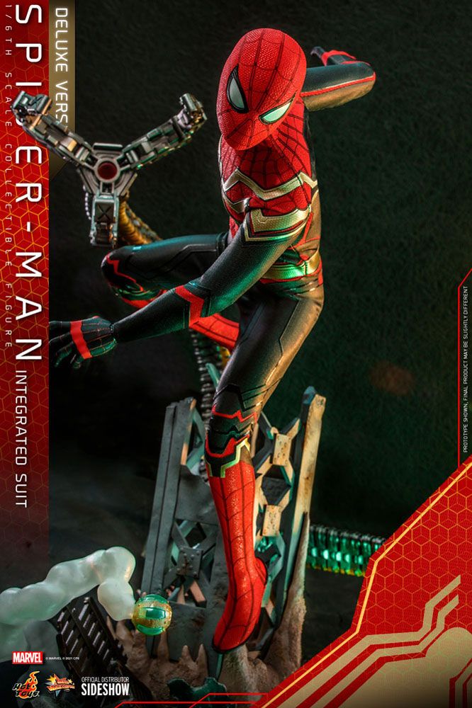 HOT TOYS - Marvel - Spider-Man Far from Home Movie Masterpiece 1:6 Action Doll Spider-Man (Integrated Suit) DeLuxe Ver MMS624