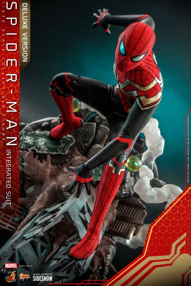 HOT TOYS - Marvel - Spider-Man Far from Home Movie Masterpiece 1:6 Action Doll Spider-Man (Integrated Suit) DeLuxe Ver MMS624