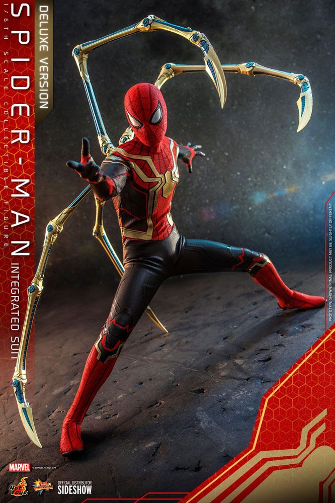 HOT TOYS - Marvel - Spider-Man Far from Home Movie Masterpiece 1:6 Action Doll Spider-Man (Integrated Suit) DeLuxe Ver MMS624