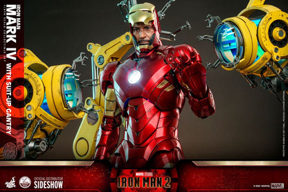 HOT TOYS - Marvel - Iron Man 2 1:4 Action Doll Iron Man Mark IV with Suit-Up Gantry